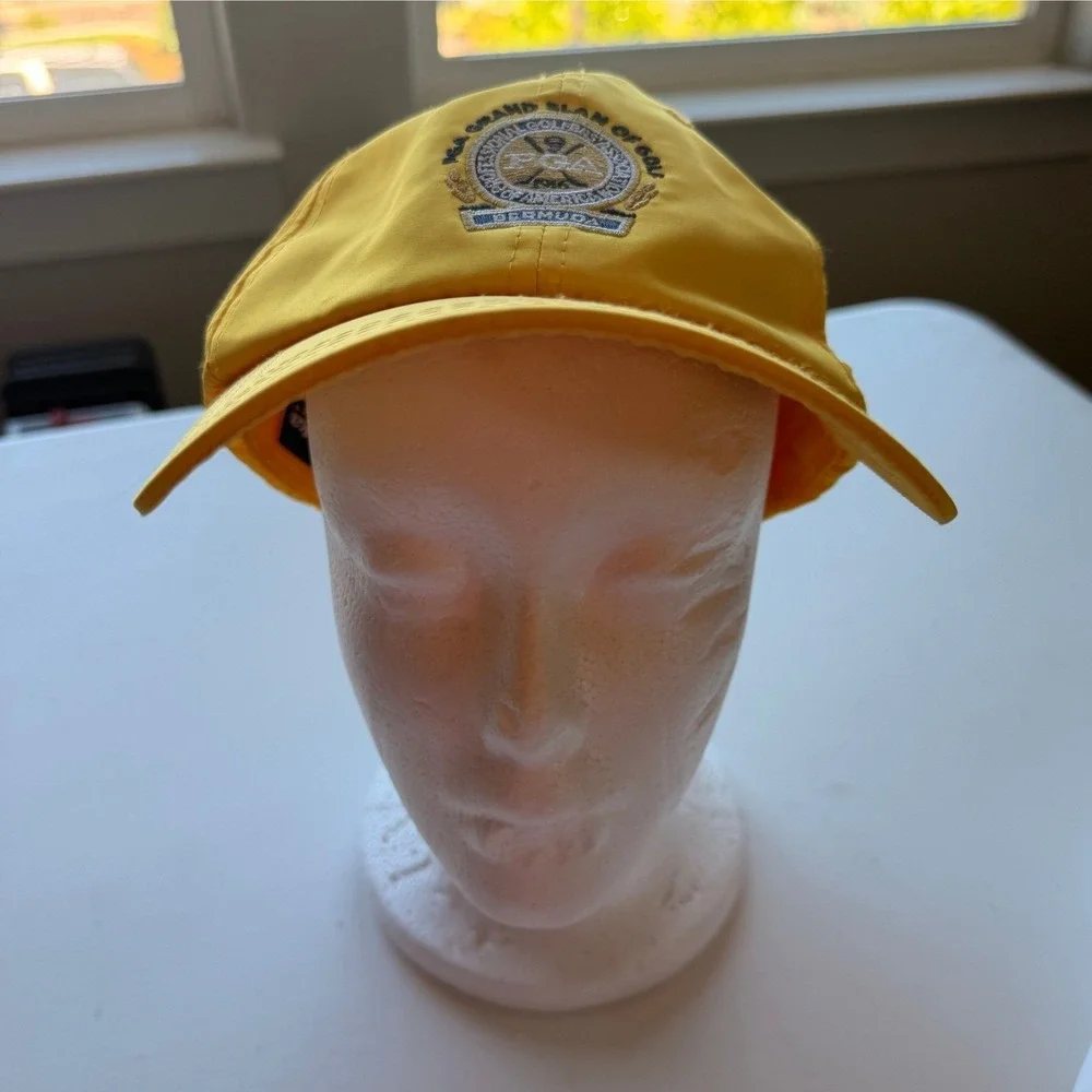 PGA Grand Slam of Golf Bermuda Hat One Size Yellow Cap Fathers Day